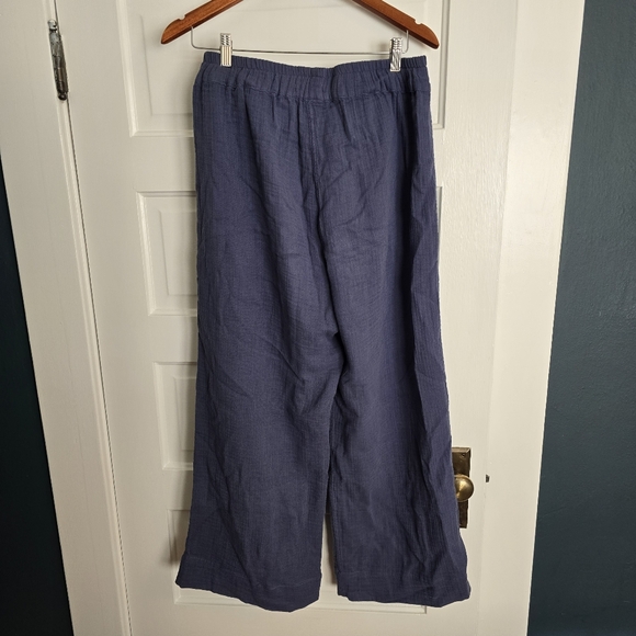 Oddbird Kardes Pants Turkish Cotton Gauze Blue Medium - Picture 3 of 10